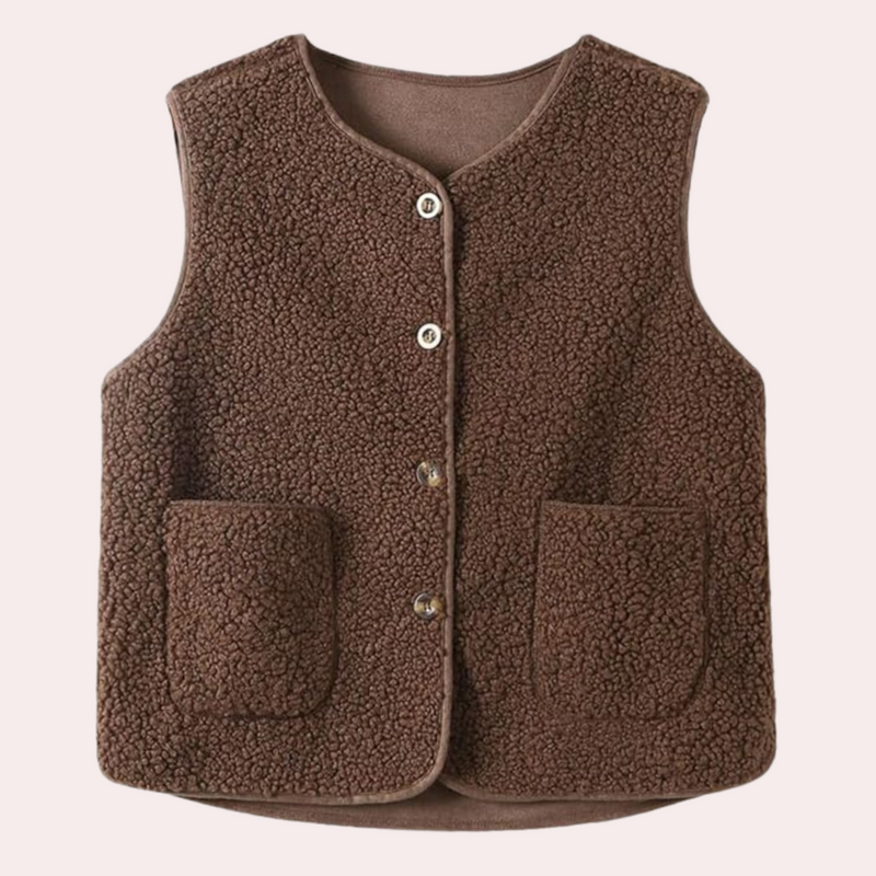 Casual Knotted Women's Gilet - Noa-Brown-XS-State of Style