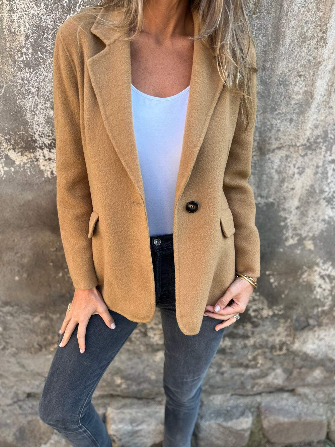 Casual Ladies Blazer - Elisa-Brown-S-State of Style