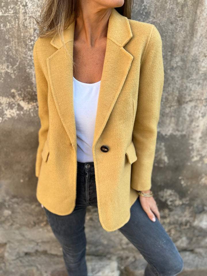 Casual Ladies Blazer - Elisa-Yellow-S-State of Style