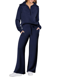 Casual Ladies Lounge Set - Luna-Dark blue-S-State of Style