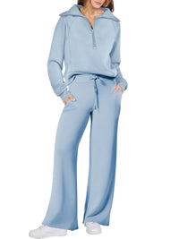 Casual Ladies Lounge Set - Luna-Heavenly blue-S-State of Style