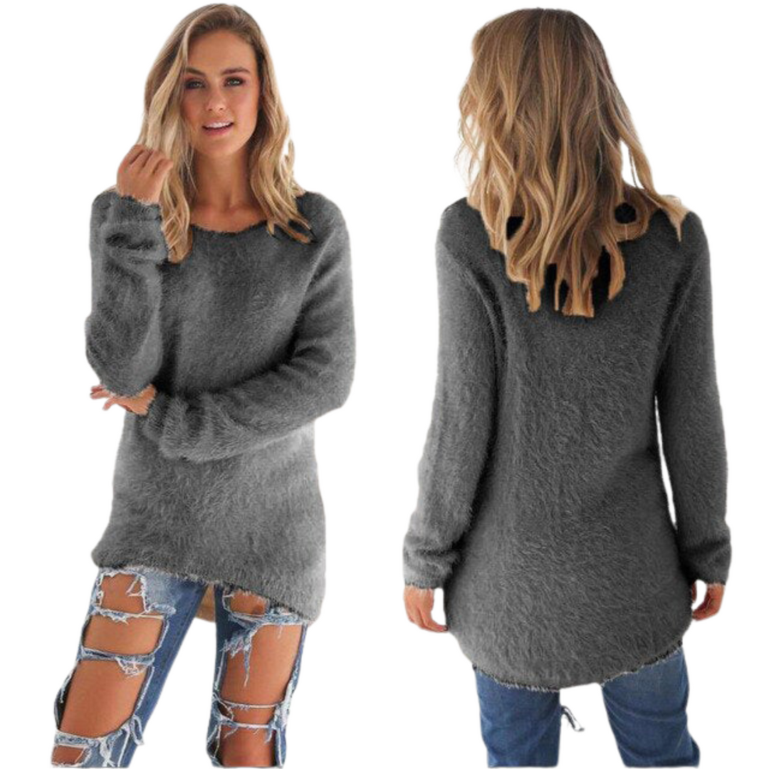 Casual Ladies Sweater - Ella-Grey-S-State of Style