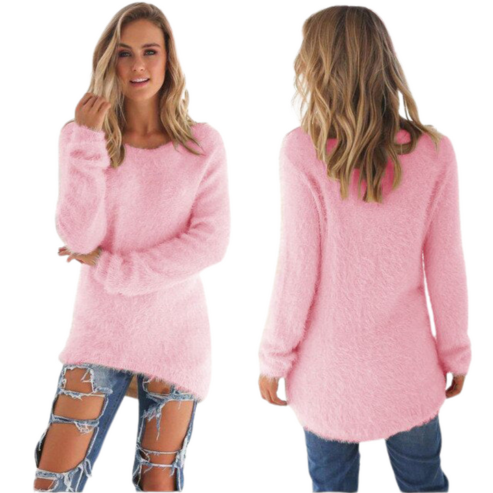 Casual Ladies Sweater - Ella-Light Pink-S-State of Style