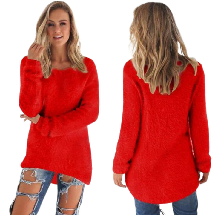 Casual Ladies Sweater - Ella-Red-S-State of Style