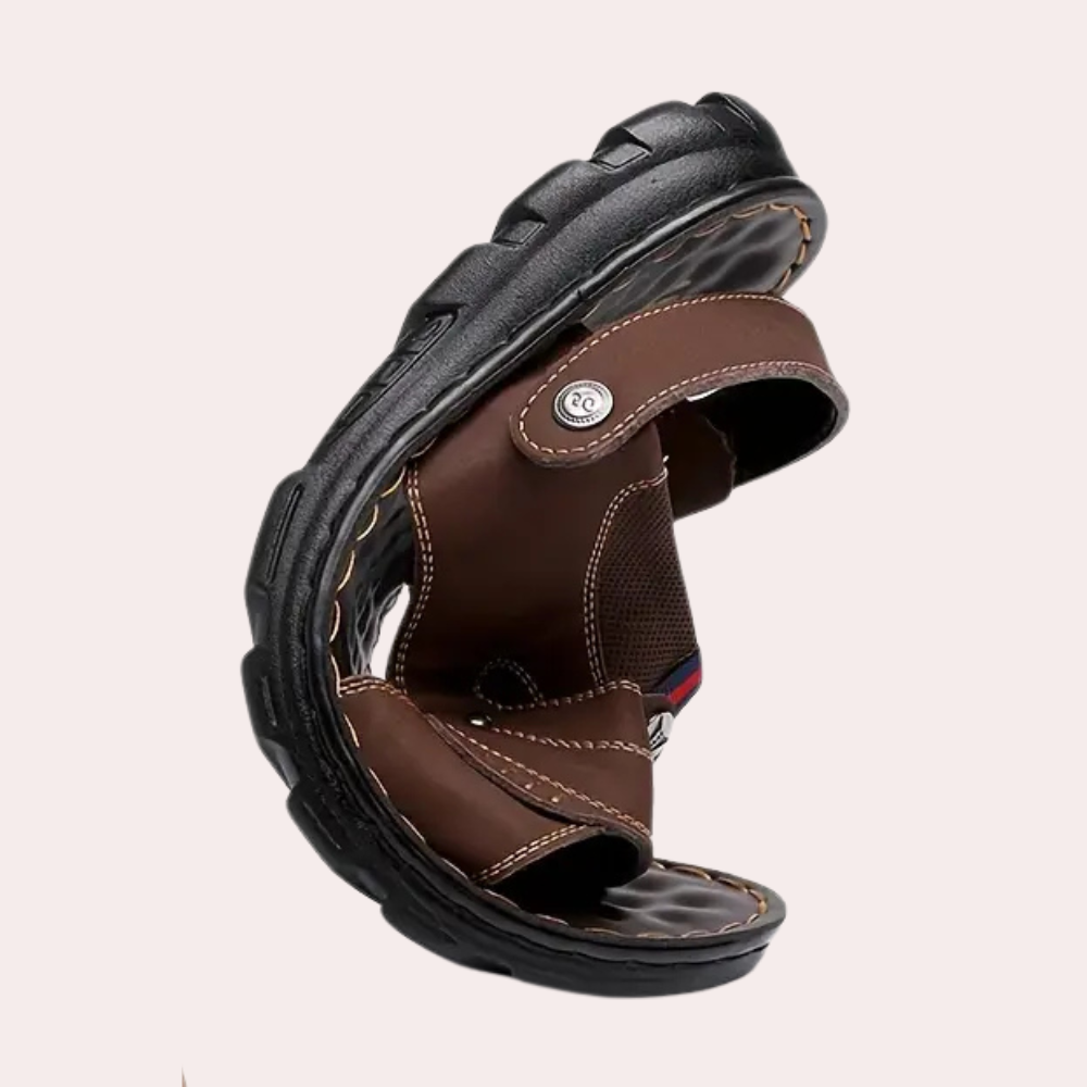 Casual Learning Sandals for Men - Leon-Black-6-State of Style