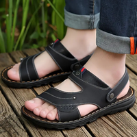 Casual Learning Sandals for Men - Leon-Black-6-State of Style