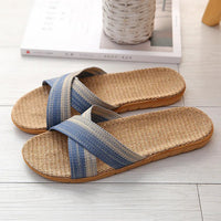 Casual Linen Slippers for Men – Atlas-Light blue-6.5 - 7.5-State of Style