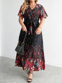 Casual Long Floral Dress in Plus Size-XL-State of Style