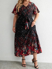 Casual Long Floral Dress in Plus Size-XL-State of Style