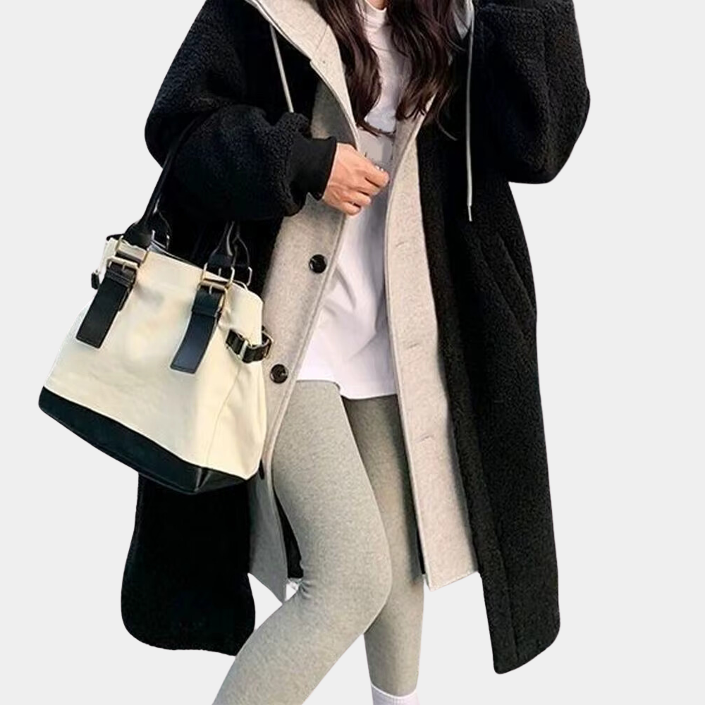 Casual Long Women's Jacket with Hood - Isla-Black-XS-State of Style