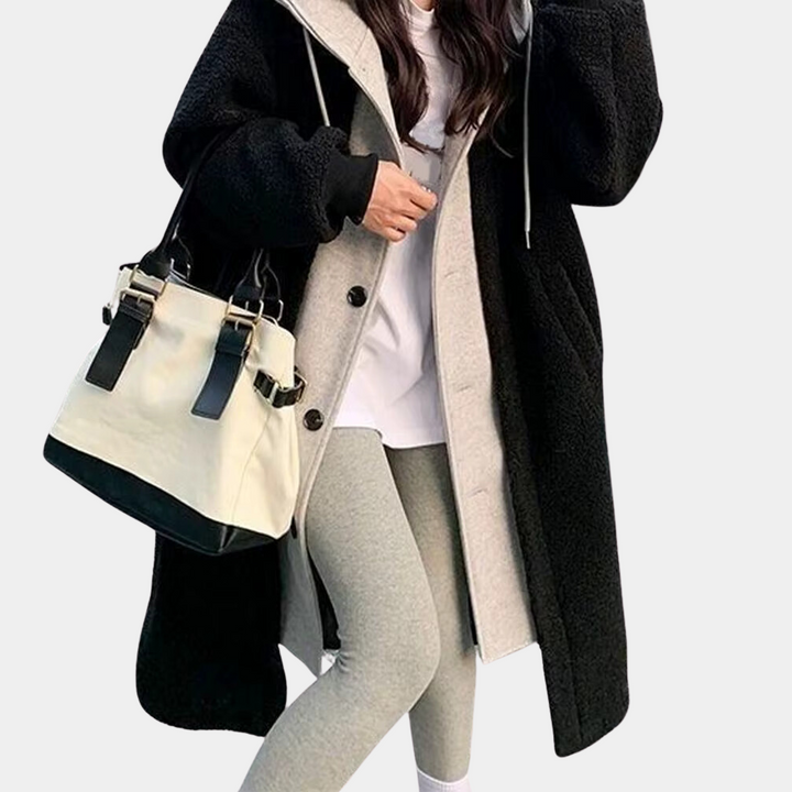 Casual Long Women's Jacket with Hood - Isla-Black-XS-State of Style