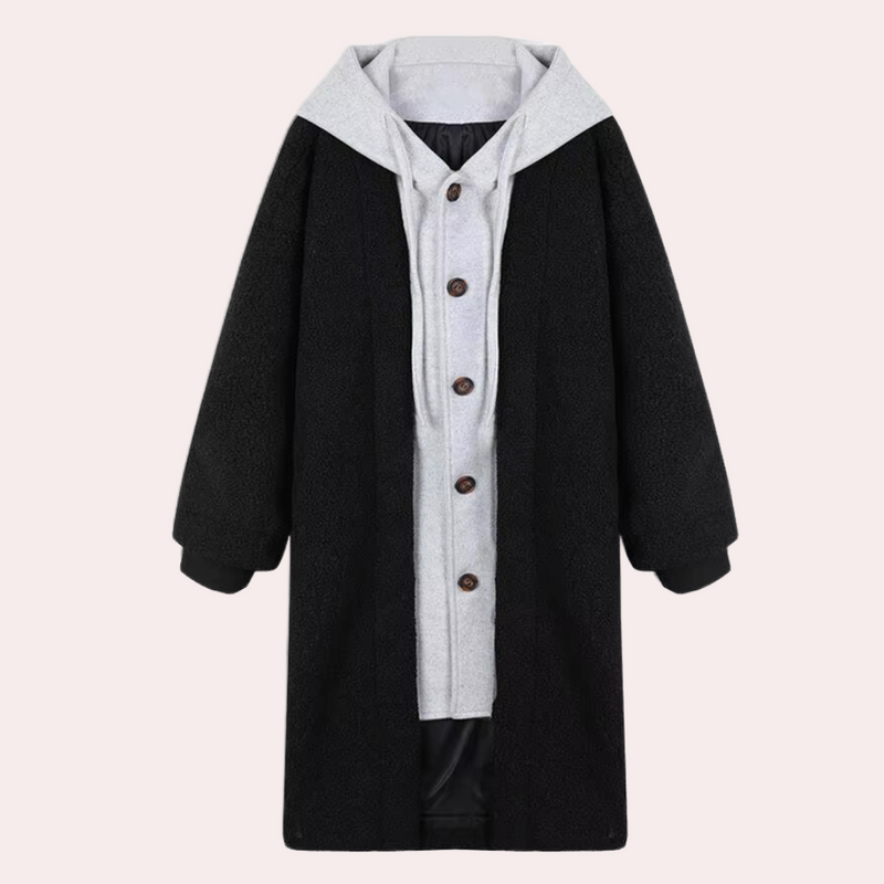 Casual Long Women's Jacket with Hood - Isla-Black-XS-State of Style