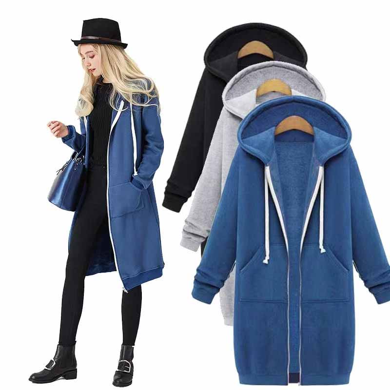 Casual Long Women's Vest - CozyZip-Black-M-State of Style
