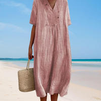 Casual Loose Summer Dress - Lucia-Pink-S-State of Style