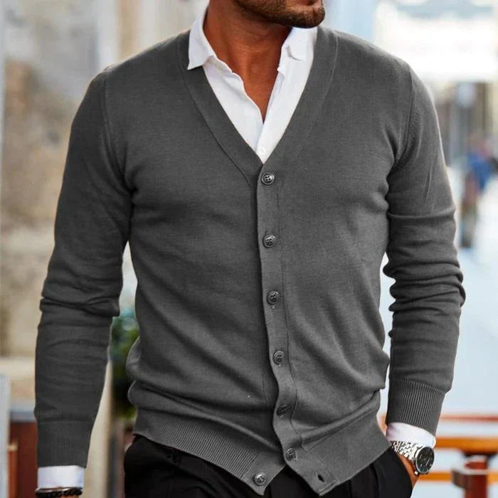 Casual Men's Cardigan - Elias-Grey-S-State of Style