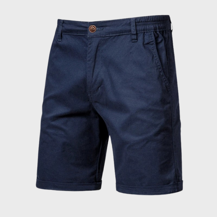 Casual men's cotton shorts – Luca-Dark blue-XS-State of Style