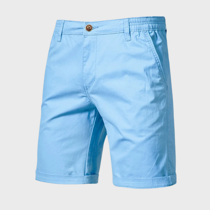Casual men's cotton shorts – Luca-Light blue-XS-State of Style