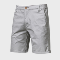 Casual men's cotton shorts – Luca-Light grey-XS-State of Style
