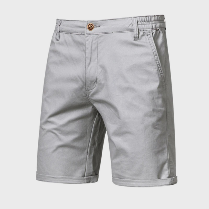 Casual men's cotton shorts – Luca-Light grey-XS-State of Style