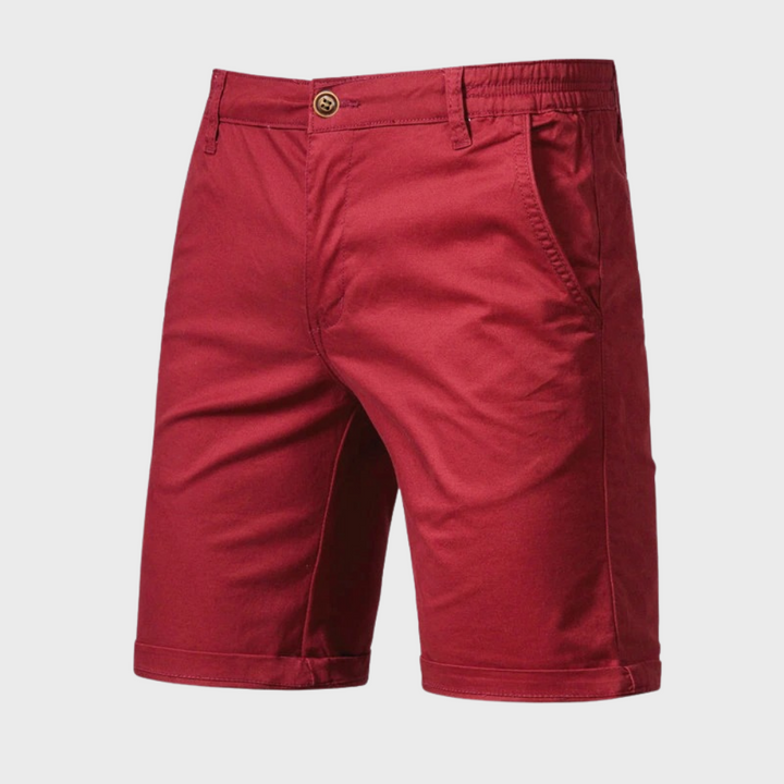 Casual men's cotton shorts – Luca-Red-XS-State of Style