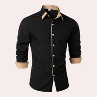 Casual Men's Dress Shirt for Warm Days - Luca-Black-XS-State of Style