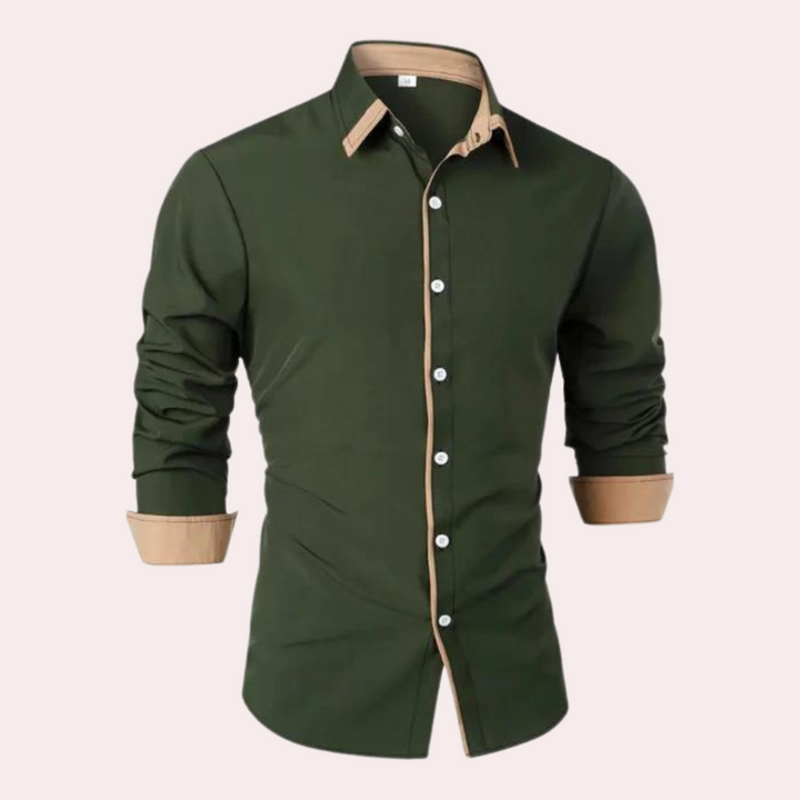 Casual Men's Dress Shirt for Warm Days - Luca-Green-XS-State of Style