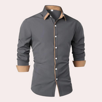 Casual Men's Dress Shirt for Warm Days - Luca-Grey-XS-State of Style
