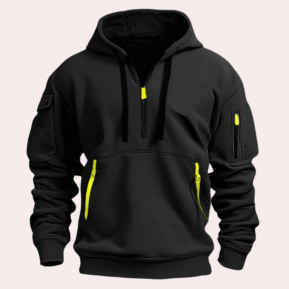 Casual Men's Hoodie - Théo-Black-S-State of Style