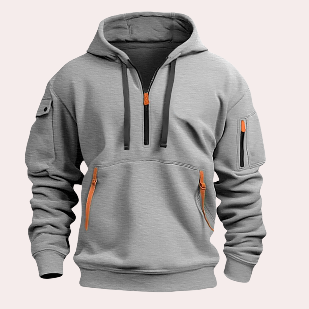 Casual Men's Hoodie - Théo-Grey-S-State of Style