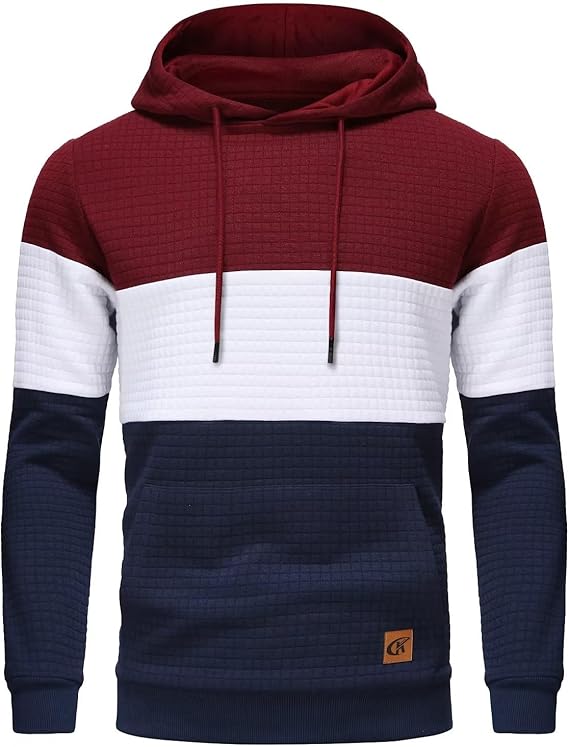 Casual Men's Hoodie - Timo-Red White Blue-S-State of Style