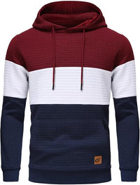 Casual Men's Hoodie - Timo-Red White Blue-S-State of Style