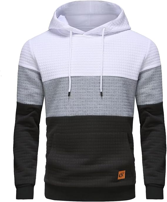 Casual Men's Hoodie - Timo-White Grey Black-S-State of Style