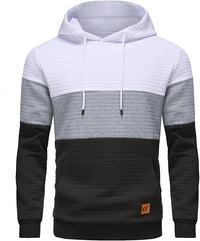Casual Men's Hoodie - Timo-White Grey Black-S-State of Style