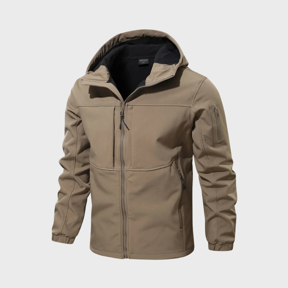 Casual Men's Jacket with Hood - Marco-Khaki-XS-State of Style