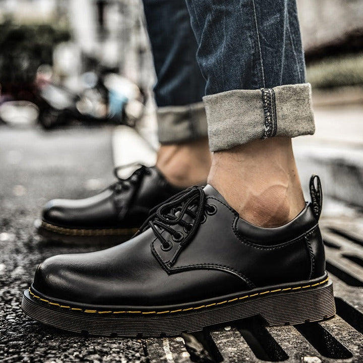 Casual Men's Lace-Up Shoes – Milo-Black-7-State of Style