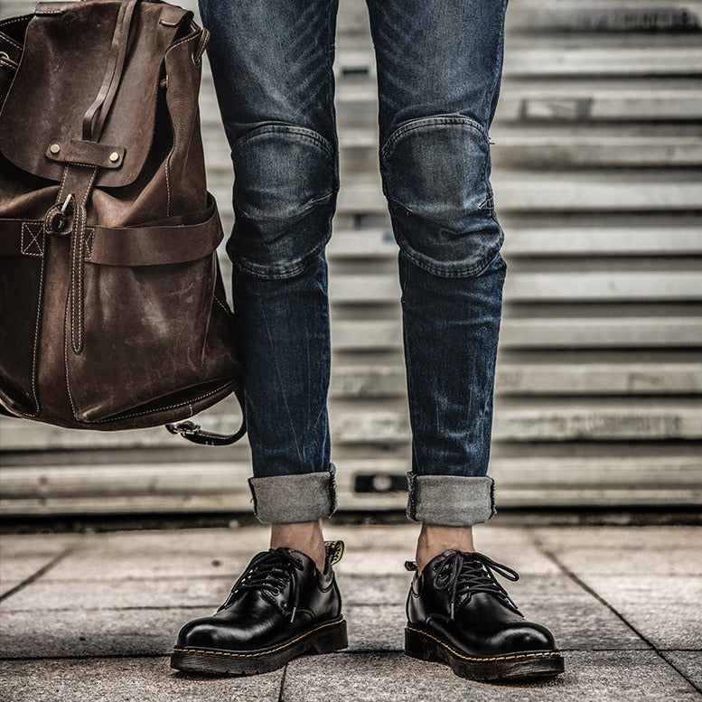 Casual Men's Lace-Up Shoes – Milo-Black-7-State of Style
