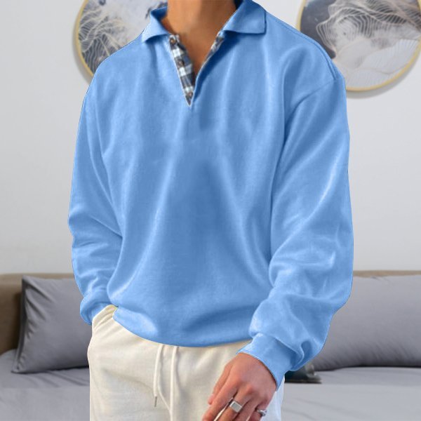Casual Men's Polo Sweater - Oliver-Blue-S-State of Style