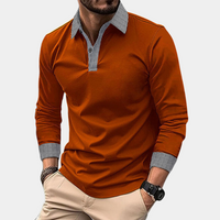 Casual Men's Polo with Long Sleeves - Finn-Brown-M-State of Style