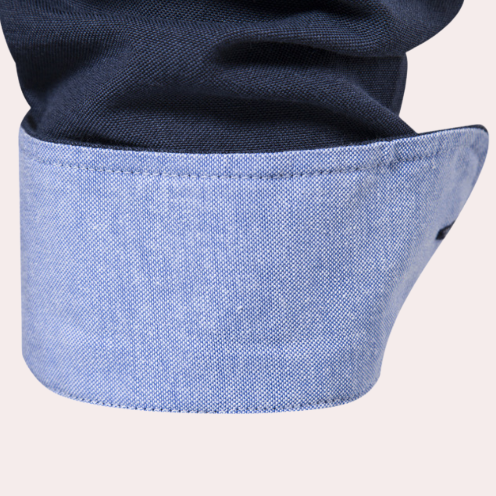 Casual Men's Shirt with Long Sleeves - Remy-Black-S-State of Style