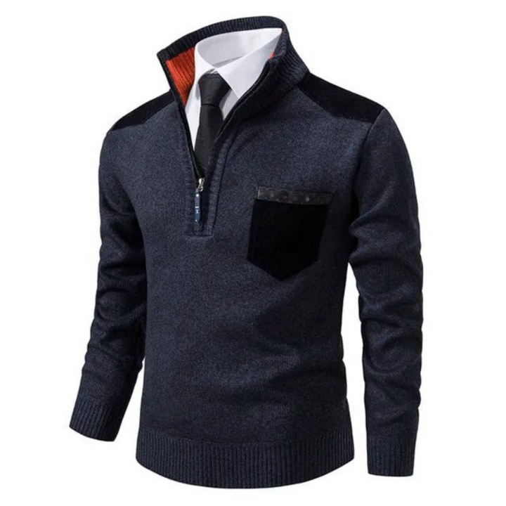Casual Men's Sweater - Liam-Dark Blue-XS-State of Style