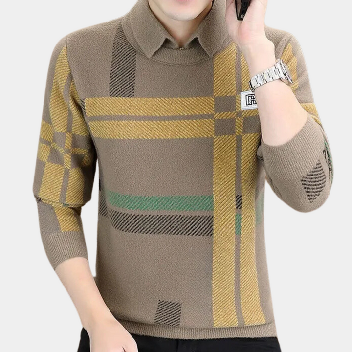 Casual Men's Sweater with Timeless Design - Otis-Black-S-State of Style