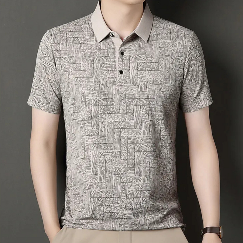 Casual Men's T-Shirt - Noah-Beige-S-State of Style