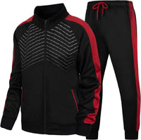 Casual Men's Tracksuit - Ryan-Black & Red-S-State of Style