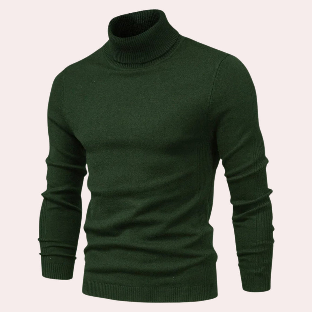 Casual Men's Turtleneck - Noah-Green-S-State of Style