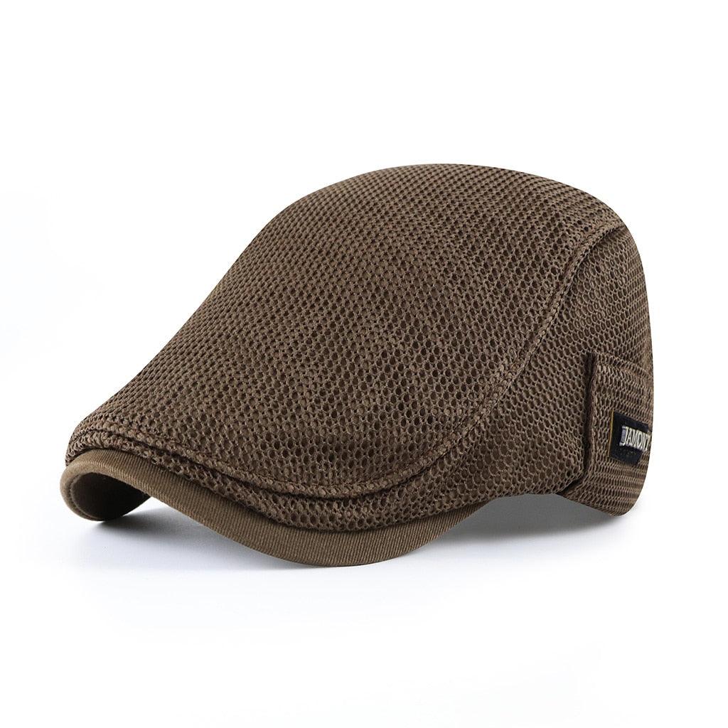 Casual Mesh Beret for Men - AirFlow-Brown-State of Style