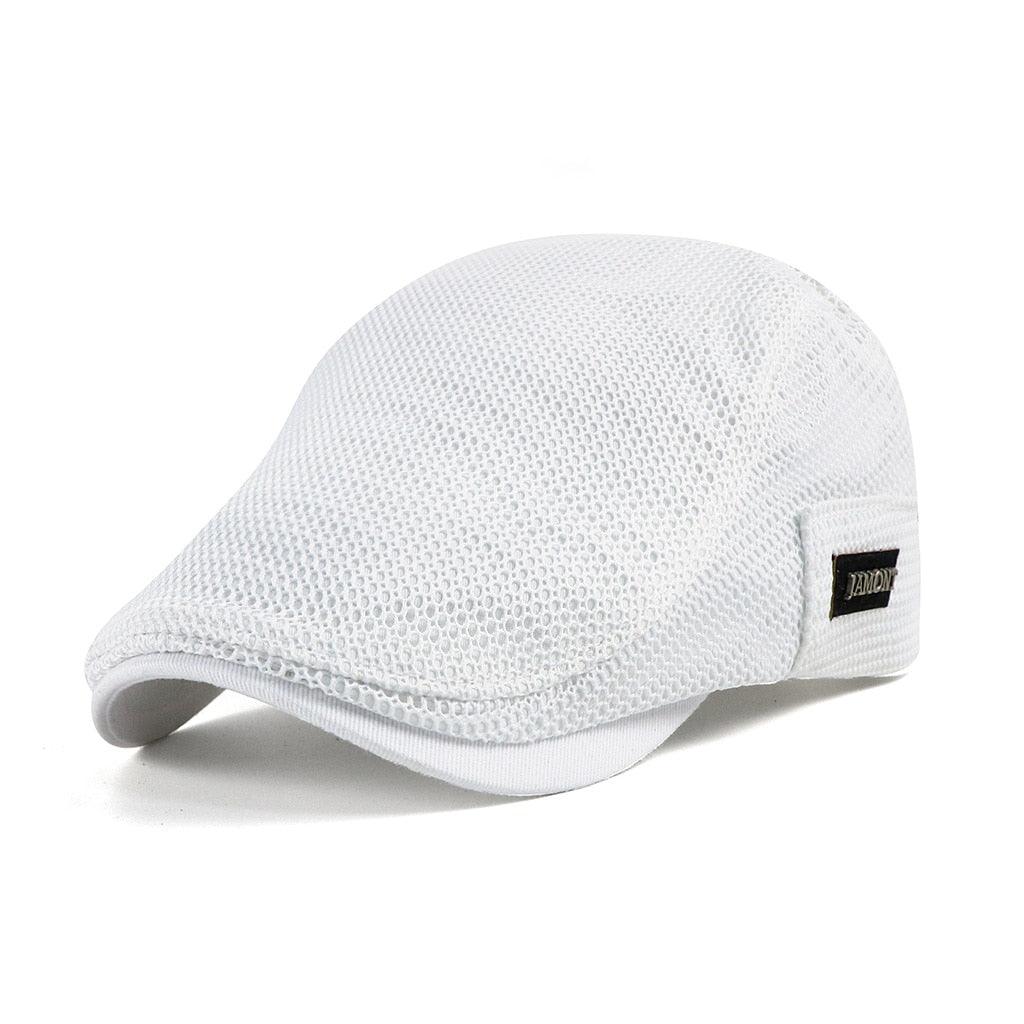 Casual Mesh Beret for Men - AirFlow-White-State of Style