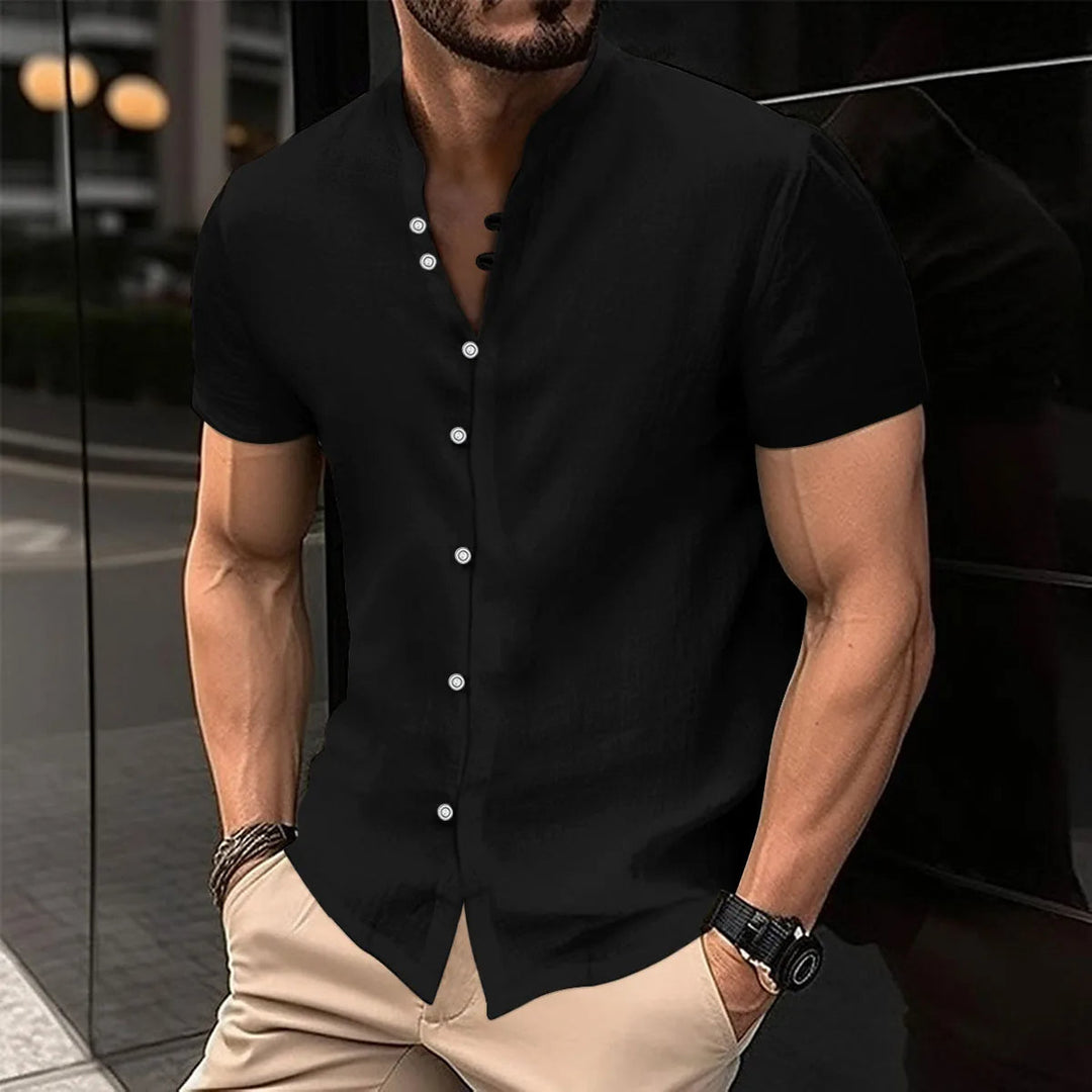 Casual Oversized Spring-Summer Shirt-Black-2XL-State of Style