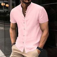 Casual Oversized Spring-Summer Shirt-Pink-2XL-State of Style