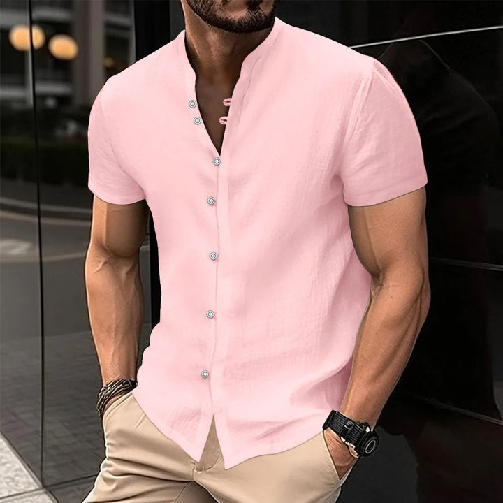 Casual Oversized Spring-Summer Shirt-Pink-2XL-State of Style