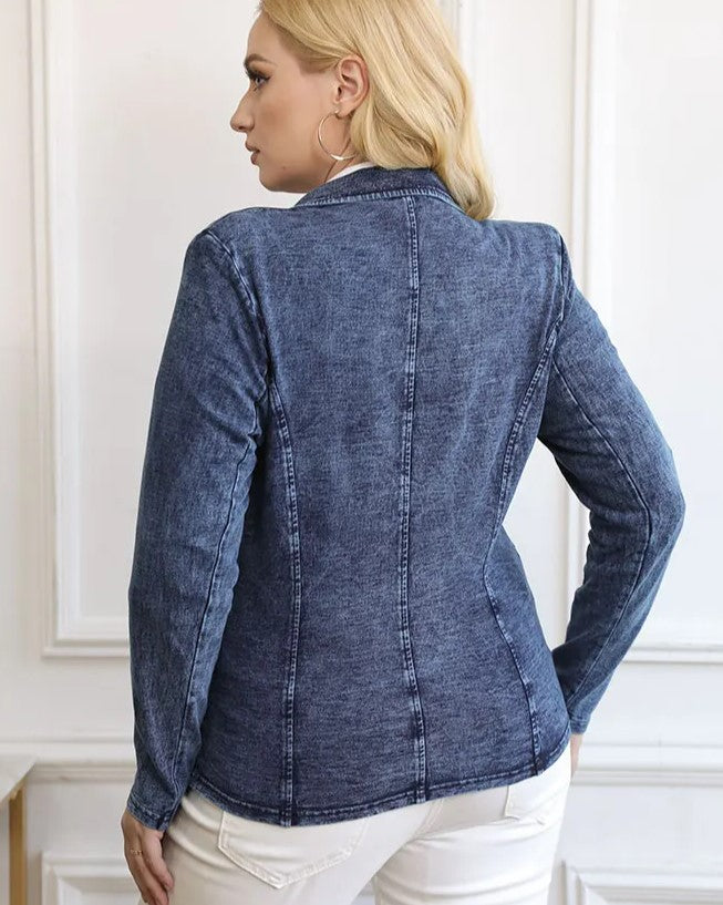 Casual Plus Size Denim Suit | Comfortable & Stylish-50-State of Style